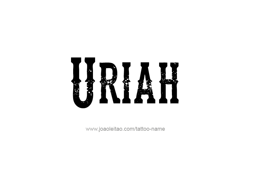 Tattoo Design  Name Uriah   