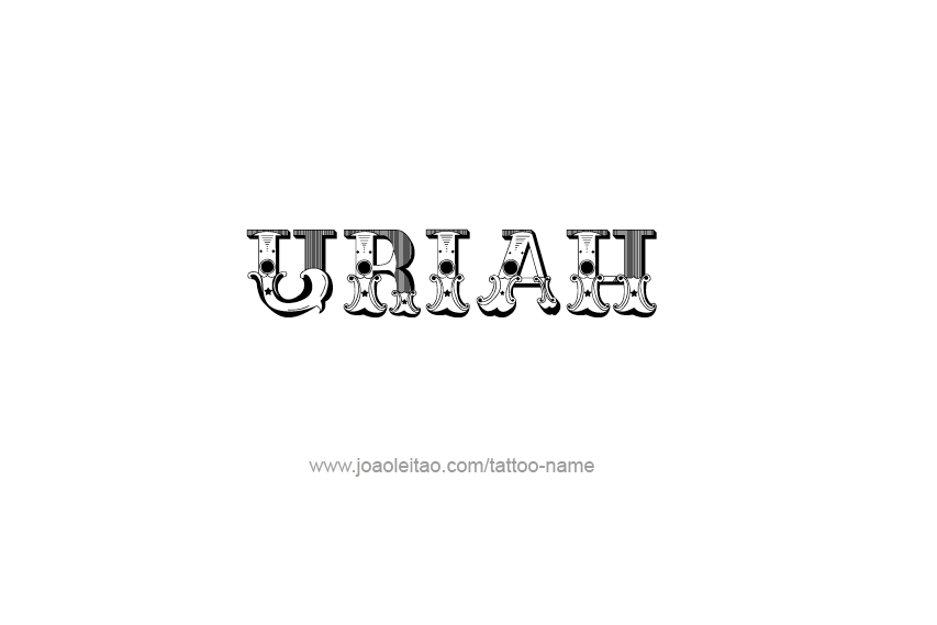 Tattoo Design  Name Uriah   