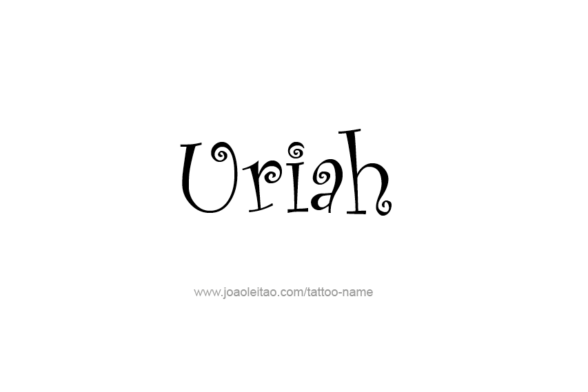 Tattoo Design  Name Uriah   