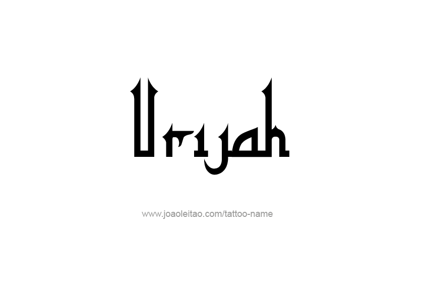 Tattoo Design  Name Urijah   