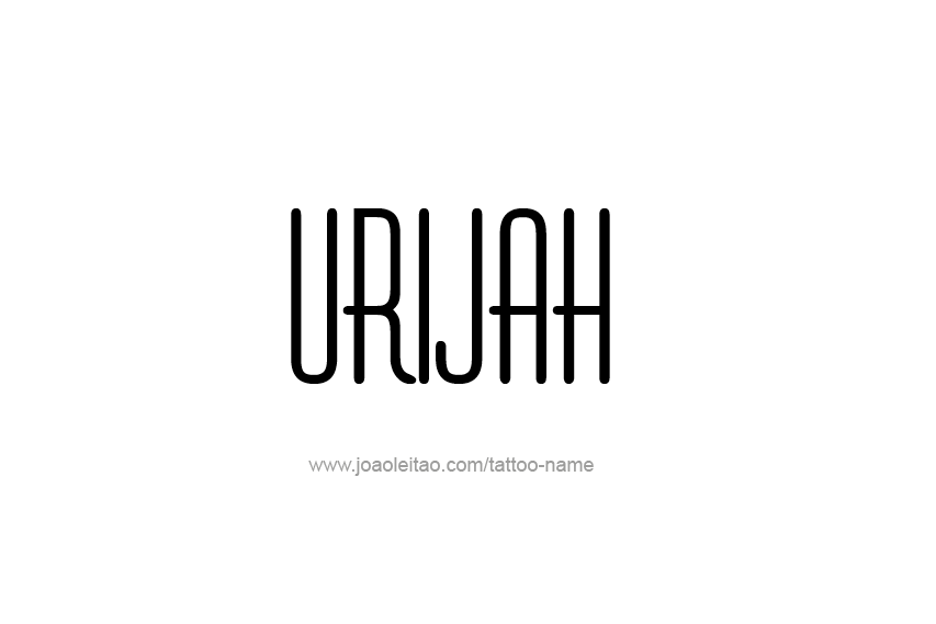 Tattoo Design  Name Urijah   