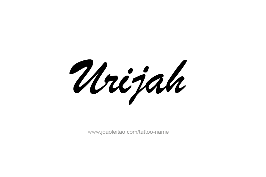 Tattoo Design  Name Urijah   