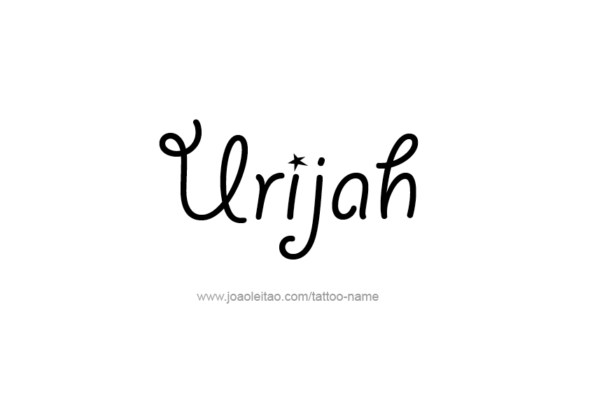 Tattoo Design  Name Urijah   