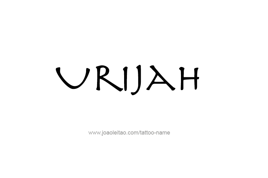 Tattoo Design  Name Urijah   