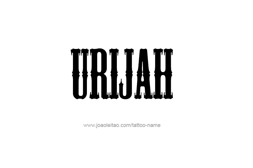 Tattoo Design  Name Urijah   