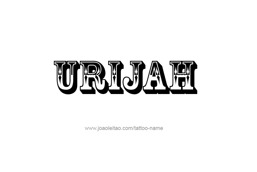 Tattoo Design  Name Urijah   