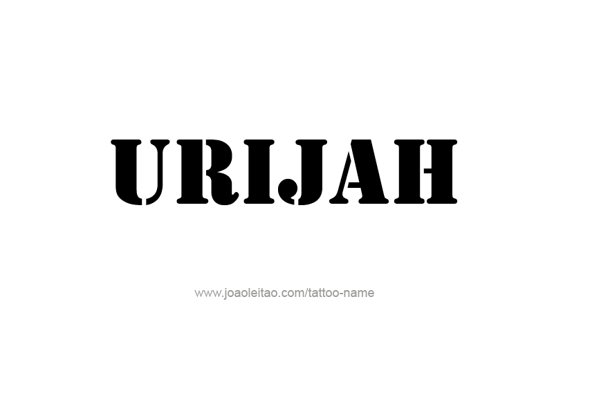 Tattoo Design  Name Urijah   