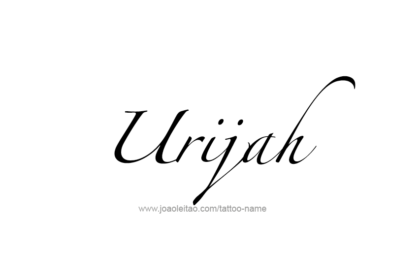 Tattoo Design  Name Urijah   