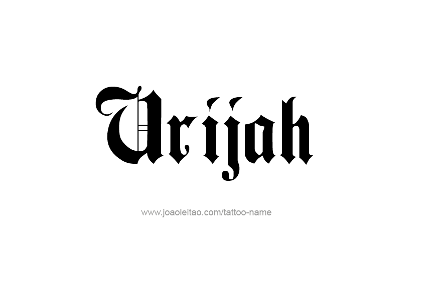 Tattoo Design  Name Urijah   