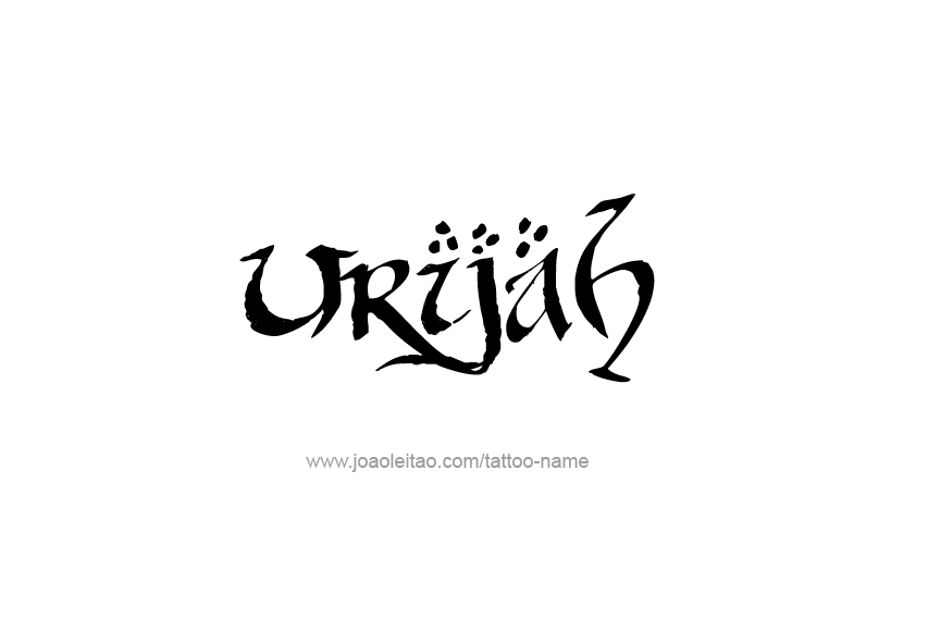 Tattoo Design  Name Urijah   