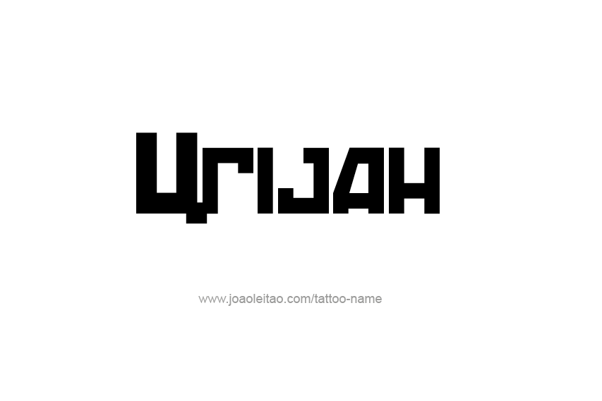 Tattoo Design  Name Urijah   