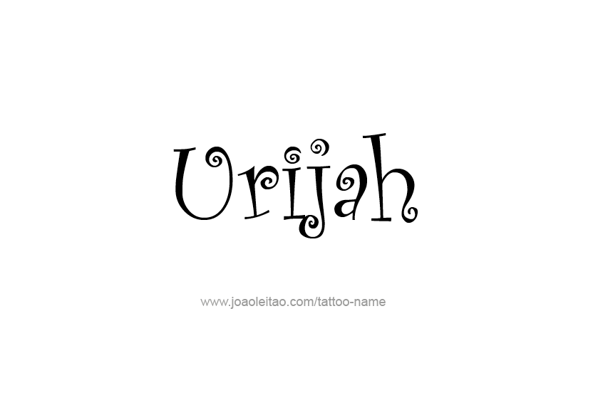 Tattoo Design  Name Urijah   