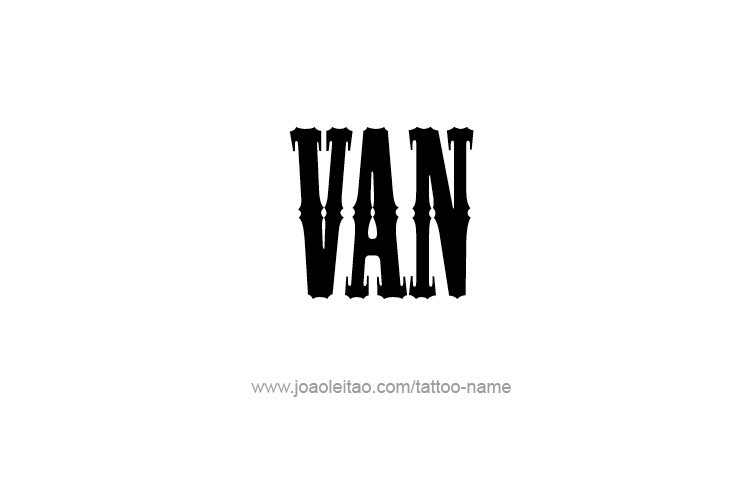 Tattoo Design  Name Van   