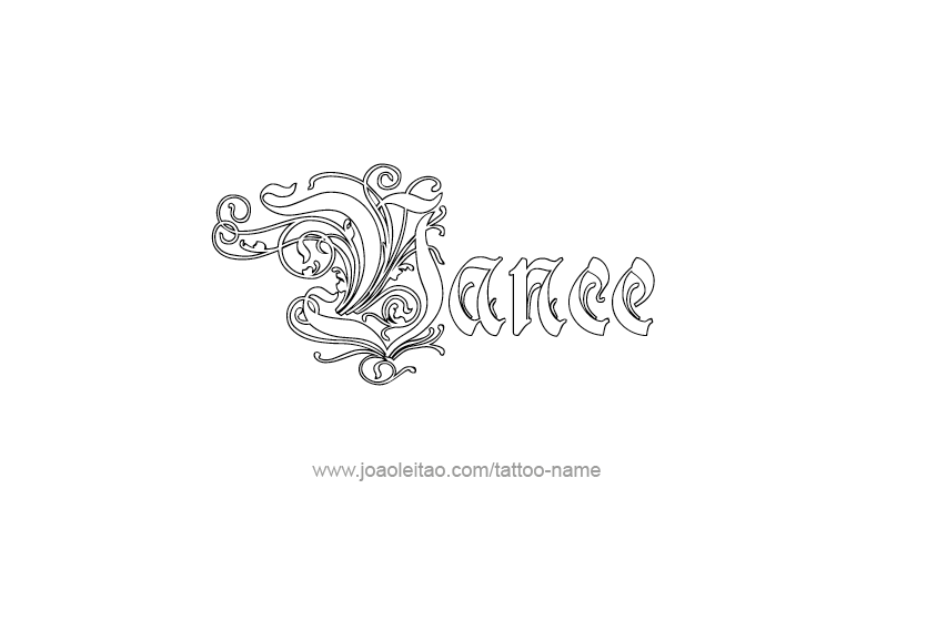 Tattoo Design  Name Vance   