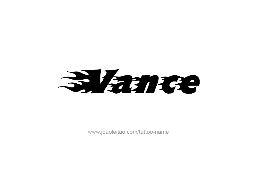 Tattoo Design  Name Vance   