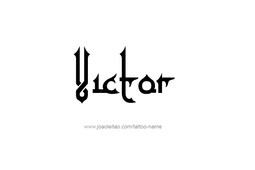 Victor Name Tattoo Designs