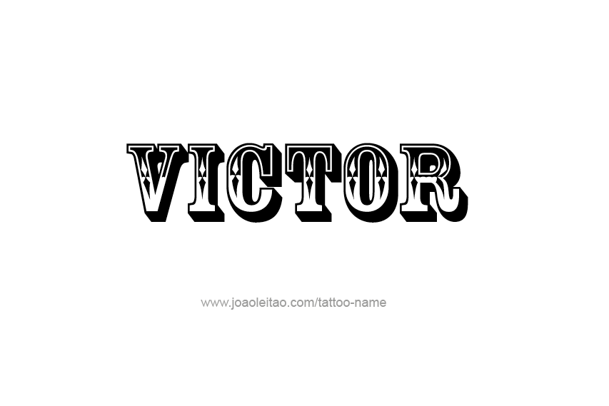 Tattoo Design  Name Victor   