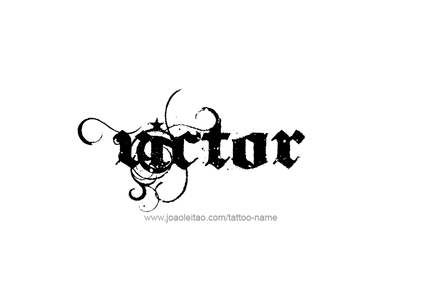 Tattoo Design  Name Victor   