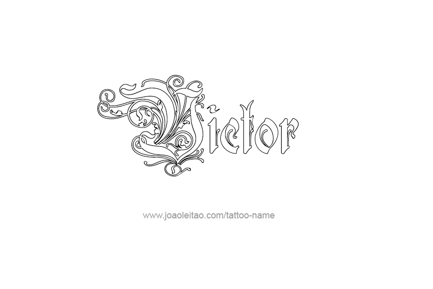 Tattoo Design  Name Victor   