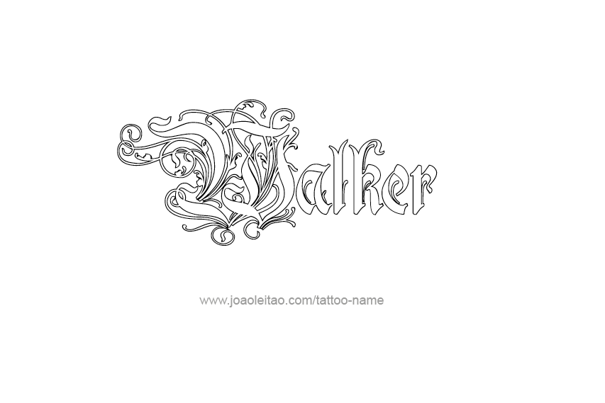 Tattoo Design  Name Walker   