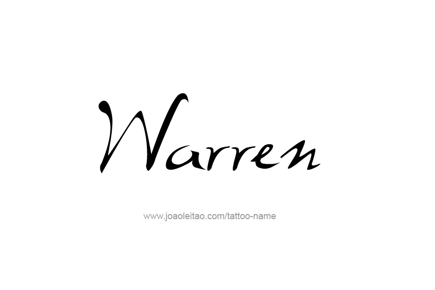 Tattoo Design  Name Warren   