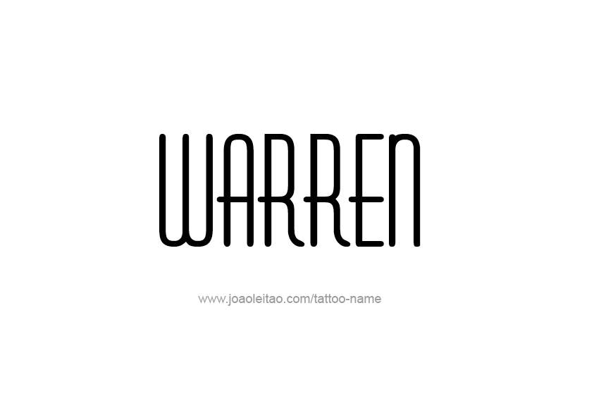 Tattoo Design  Name Warren   