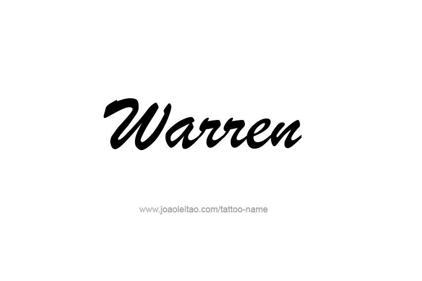 Tattoo Design  Name Warren   