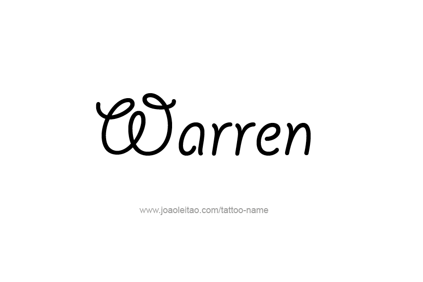 Tattoo Design  Name Warren   