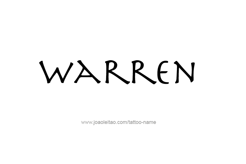 Tattoo Design  Name Warren   