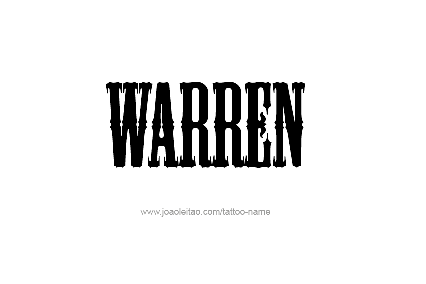 Tattoo Design  Name Warren   