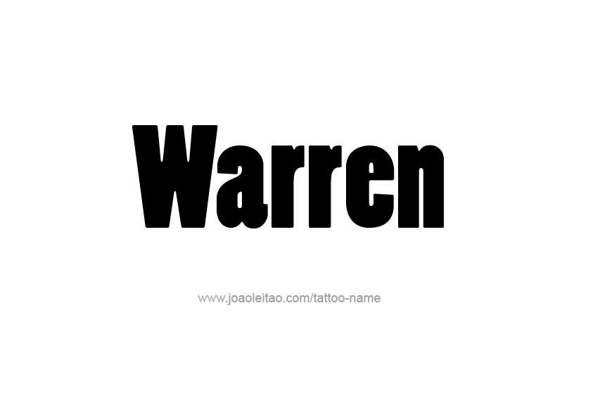 Tattoo Design  Name Warren   