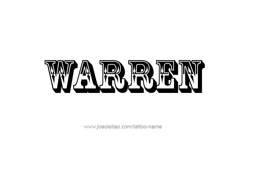 Tattoo Design  Name Warren   