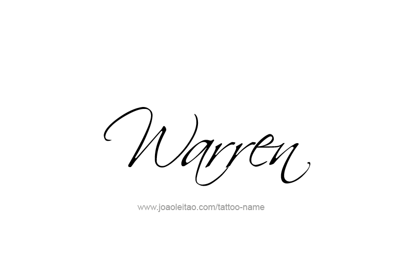 Tattoo Design  Name Warren   