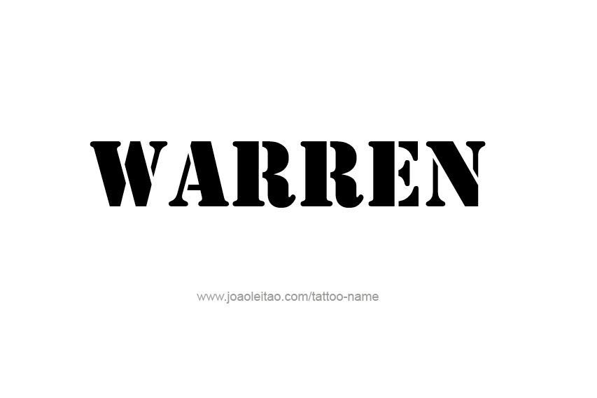 Tattoo Design  Name Warren   