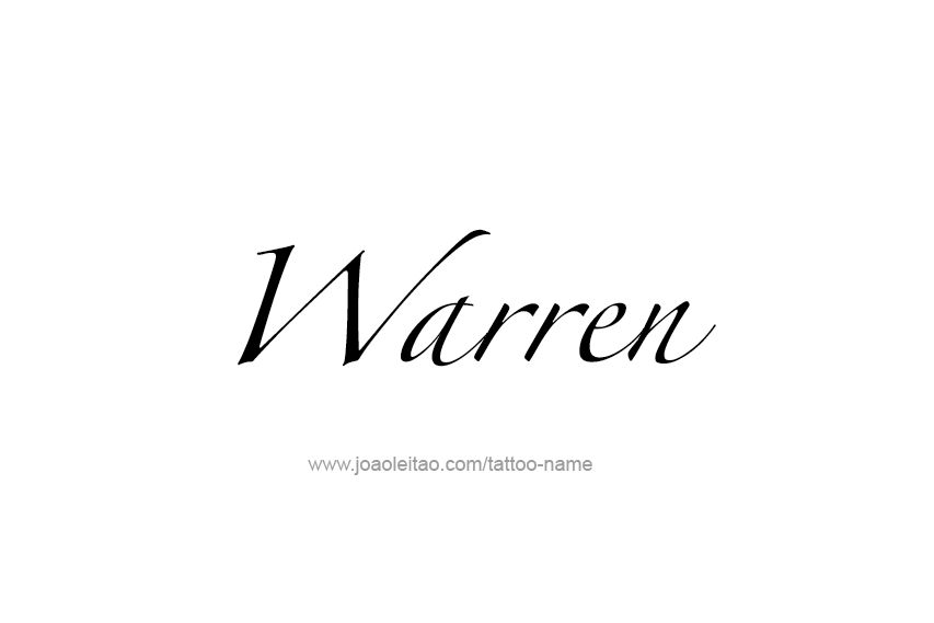 Tattoo Design  Name Warren   