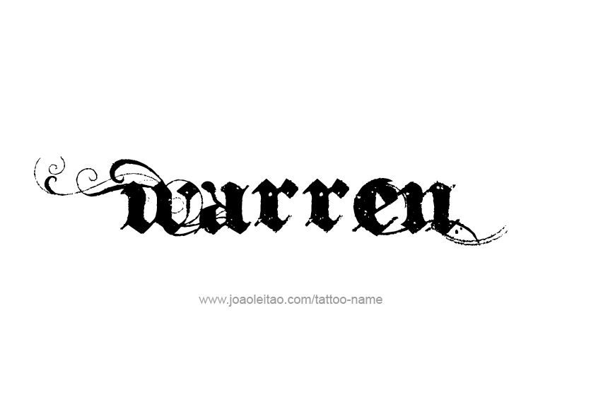 Tattoo Design  Name Warren   