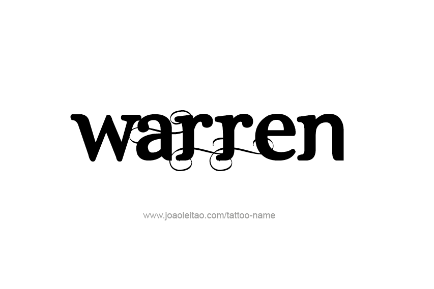 Tattoo Design  Name Warren   