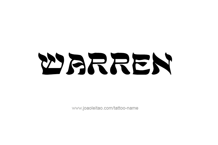 Tattoo Design  Name Warren   