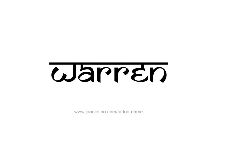 Warren Name Tattoo Designs