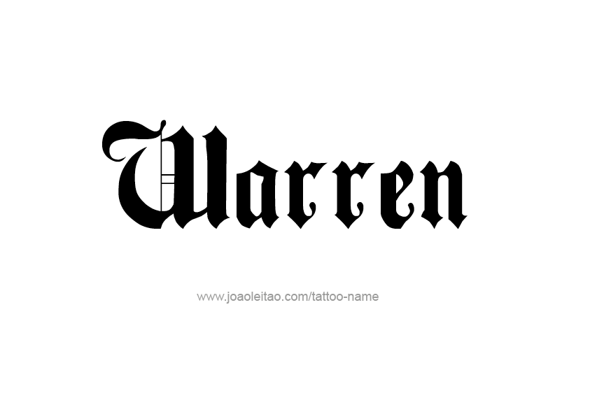 Tattoo Design  Name Warren   