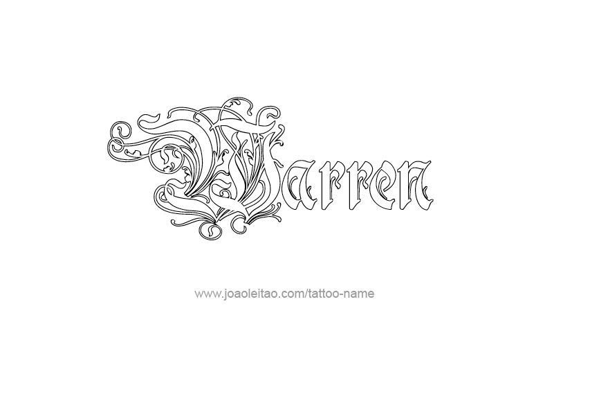 Tattoo Design  Name Warren   