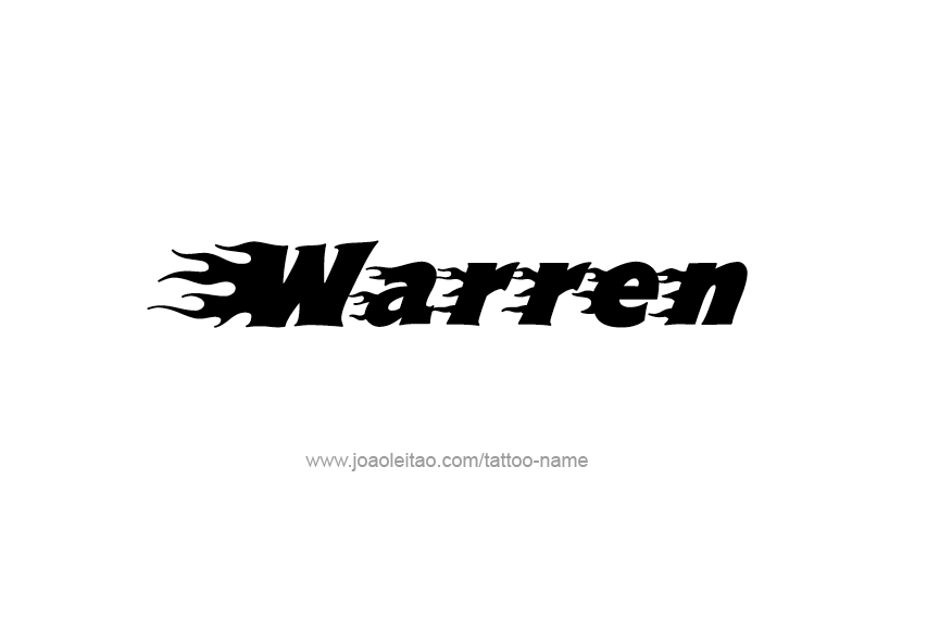 Tattoo Design  Name Warren   