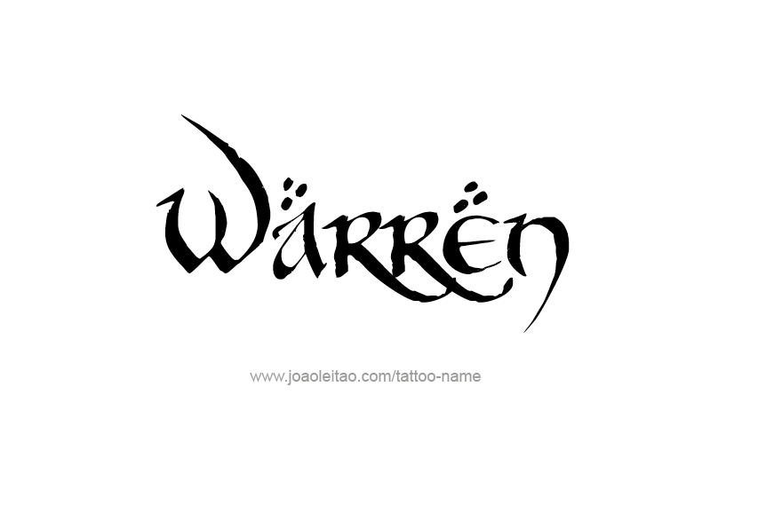 Tattoo Design  Name Warren   