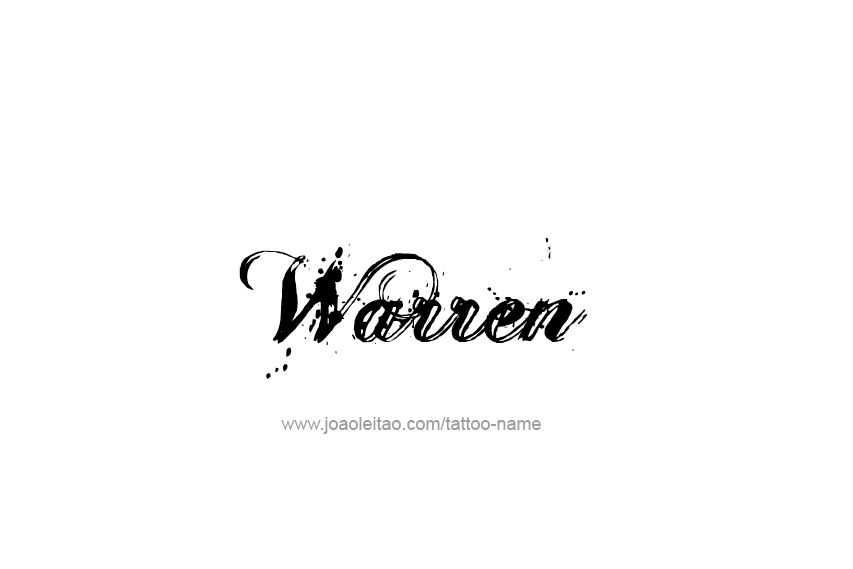 Tattoo Design  Name Warren   