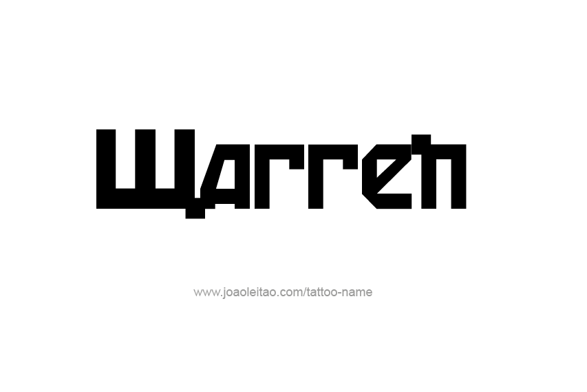 Tattoo Design  Name Warren   