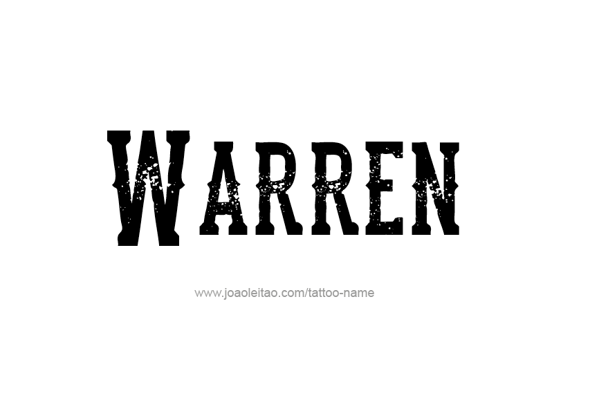 Tattoo Design  Name Warren   