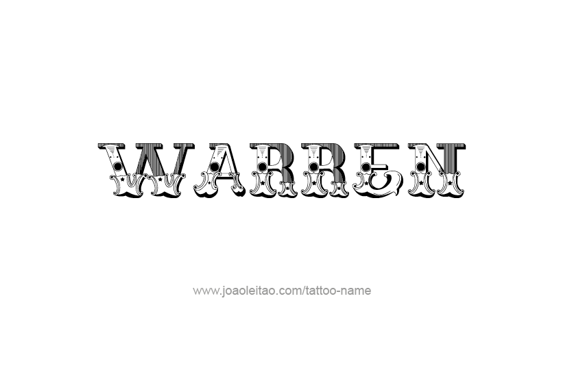 Tattoo Design  Name Warren   