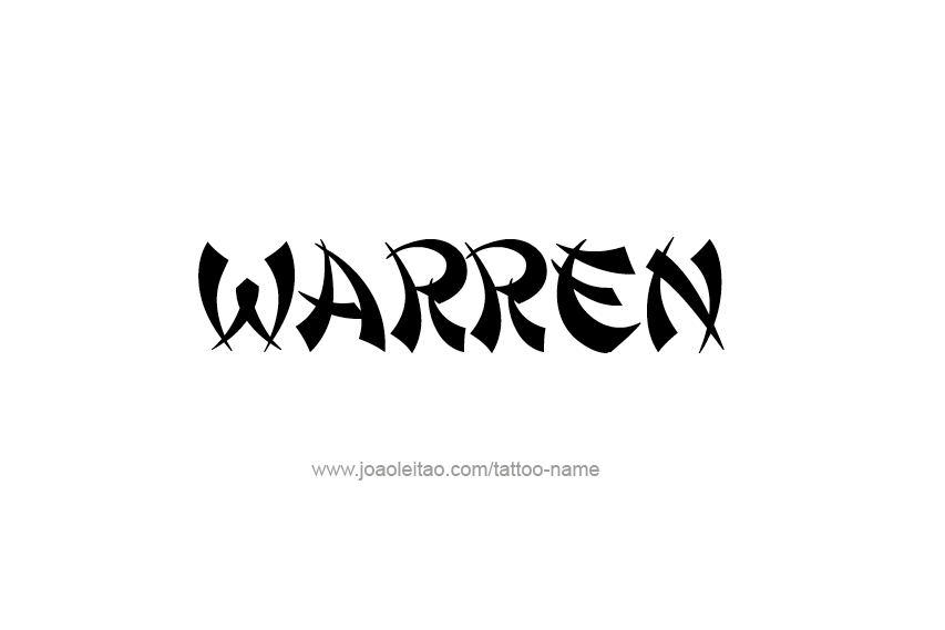 Tattoo Design  Name Warren