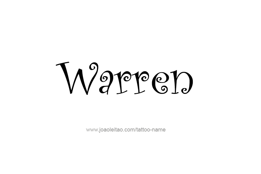 Tattoo Design  Name Warren   