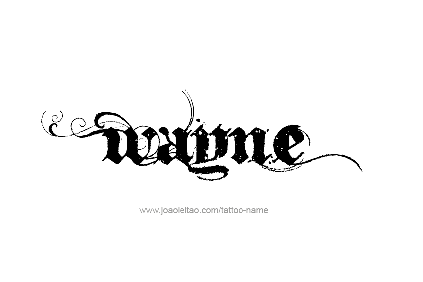 Tattoo Design  Name Wayne   